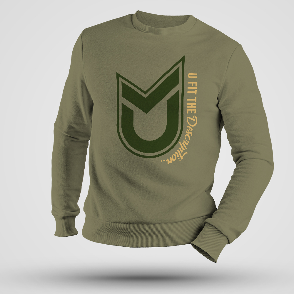 Crew-Sweatshirt-green-tan